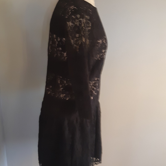 Chic by Jacob lace mini black dress, half sleeve Size M - Picture 7 of 11
